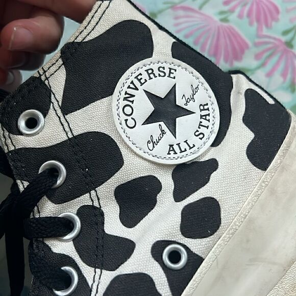 Converse Chuck Taylor All Star Lugged Shoes Women’s Size 7 Cow Print Platform - Picture 5 of 11